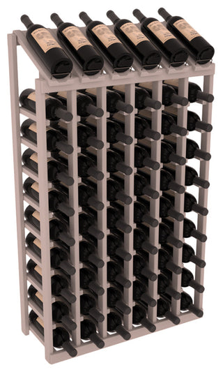 Elementcollection 6 Column 10 Bottle Display Wood Wine Rack Greywash Stained