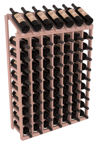 Elementcollection 7 Column 10 Bottle Display Wood Wine Rack Unstained