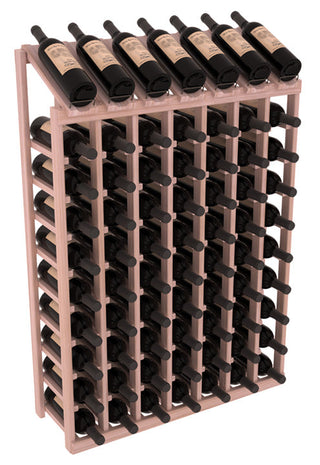 Elementcollection 7 Column 10 Bottle Display Wood Wine Rack Unstained