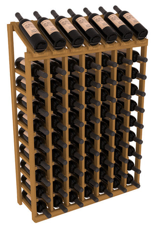 Elementcollection 7 Column 10 Bottle Display Wood Wine Rack Oak Stained