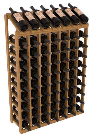 Elementcollection 7 Column 10 Bottle Display Wood Wine Rack Oak Stained