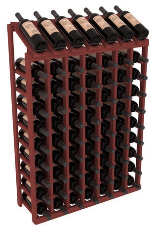 Elementcollection 7 Column 10 Bottle Display Wood Wine Rack Cherry Stained