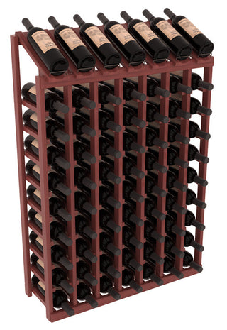 Elementcollection 7 Column 10 Bottle Display Wood Wine Rack Cherry Stained