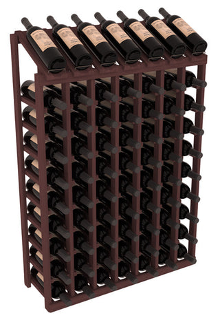 Elementcollection 7 Column 10 Bottle Display Wood Wine Rack Walnut Stained