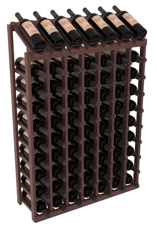 Elementcollection 7 Column 10 Bottle Display Wood Wine Rack Walnut Stained