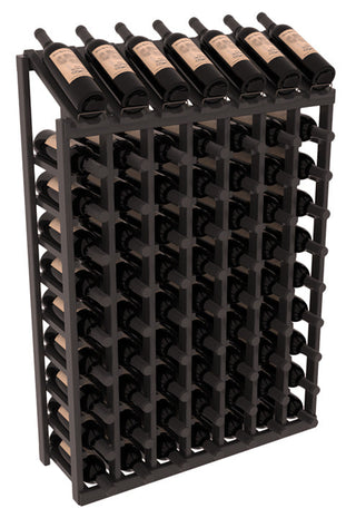 Elementcollection 7 Column 10 Bottle Display Wood Wine Rack Black Stained