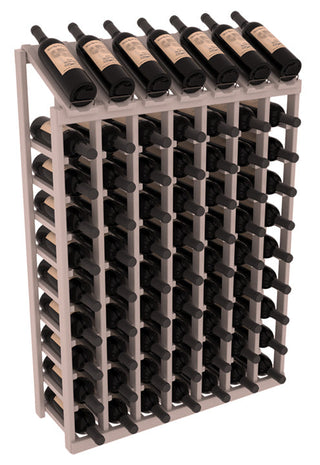 Elementcollection 7 Column 10 Bottle Display Wood Wine Rack Greywash Stained