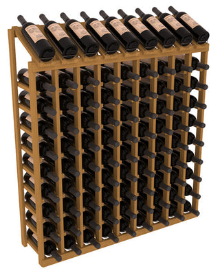 Elementcollection 9 Column 10 Bottle Display Wood Wine Rack Oak Stained