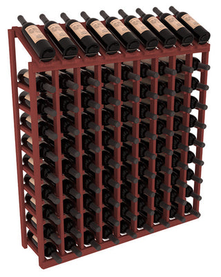 Elementcollection 9 Column 10 Bottle Display Wood Wine Rack Cherry Stained