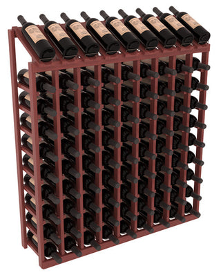 Elementcollection 9 Column 10 Bottle Display Wood Wine Rack Cherry Stained