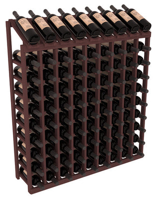 Elementcollection 9 Column 10 Bottle Display Wood Wine Rack Walnut Stained