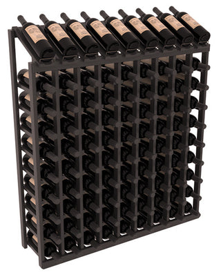 Elementcollection 9 Column 10 Bottle Display Wood Wine Rack Black Stained
