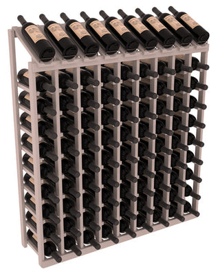 Elementcollection 9 Column 10 Bottle Display Wood Wine Rack Greywash Stained