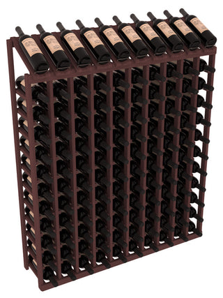 Elementcollection 10 Column 12 Row Display Top Wine Rack Cherry Stained