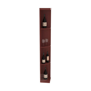 Elementcollection Quarter Round Display Wood Wine Rack Walnut Stained