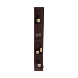 Elementcollection Quarter Round Display Wood Wine Rack Black Stained