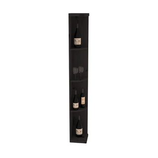 Elementcollection Quarter Round Display Wood Wine Rack Greywash Stained