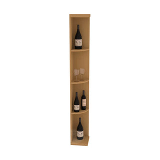 Elementcollection Quarter Round Display Wood Wine Rack Oak Stained
