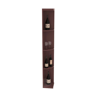 Elementcollection Quarter Round Display Wood Wine Rack Walnut Stained