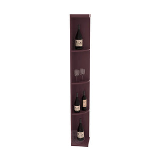 Elementcollection Quarter Round Display Wood Wine Rack Greywash Stained