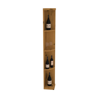 Elementcollection Quarter Round Display Wood Wine Rack Cherry Stained