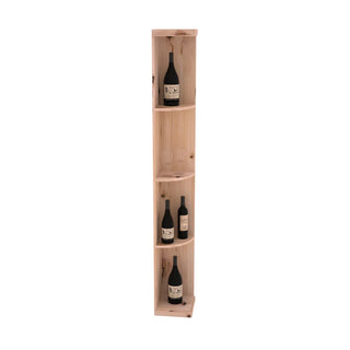 Elementcollection Quarter Round Display Wood Wine Rack Oak Stained