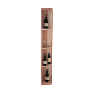 Elementcollection Quarter Round Display Wood Wine Rack Oak Stained