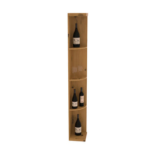 Elementcollection Quarter Round Display Wood Wine Rack Cherry Stained