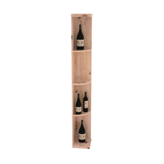 Elementcollection Quarter Round Display Wood Wine Rack Oak Stained