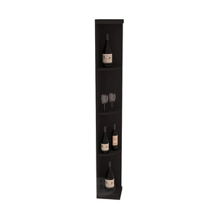 Elementcollection Quarter Round Display Wood Wine Rack Greywash Stained