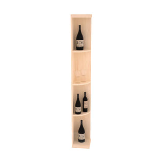 Elementcollection Quarter Round Display Wood Wine Rack Unstained