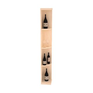 Elementcollection Quarter Round Display Wood Wine Rack Unstained