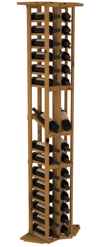Elementcollection 2 Column Corner Display Row Wood Wine Rack Oak Stained