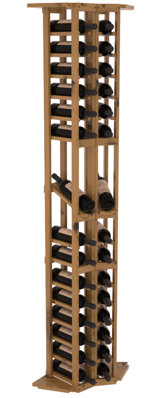 Elementcollection 2 Column Corner Display Row Wood Wine Rack Oak Stained