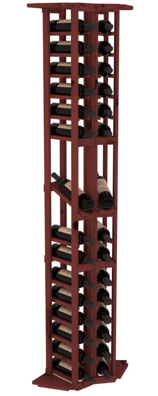 Elementcollection 2 Column Corner Display Row Wood Wine Rack Cherry Stained