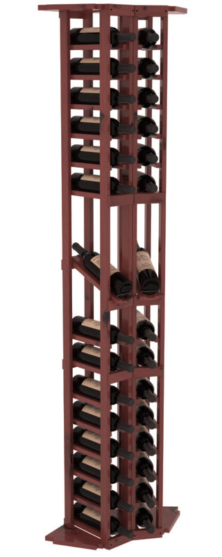 Elementcollection 2 Column Corner Display Row Wood Wine Rack Cherry Stained