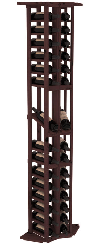 Elementcollection 2 Column Corner Display Row Wood Wine Rack Walnut Stained