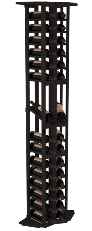 Elementcollection 2 Column Corner Display Row Wood Wine Rack Black Stained