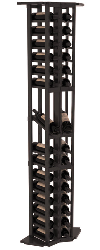 Elementcollection 2 Column Corner Display Row Wood Wine Rack Black Stained