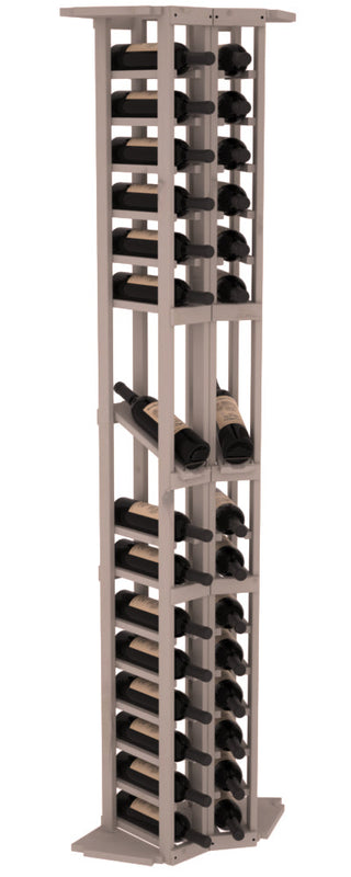 Elementcollection 2 Column Corner Display Row Wood Wine Rack Greywash Stained