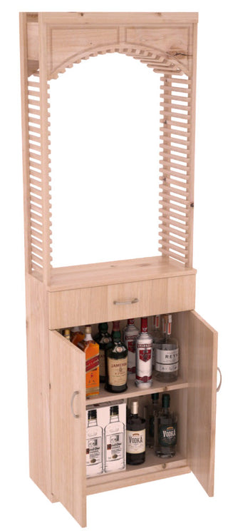 Elementcollection 26Ft Liquor Cellar Arch Base Cabinet Solid Top Combo Unstained
