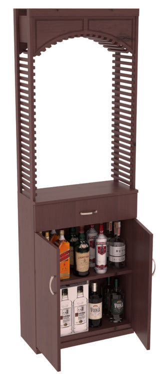 Elementcollection 26Ft Liquor Cellar Arch Base Cabinet Solid Top Combo Walnut Stained