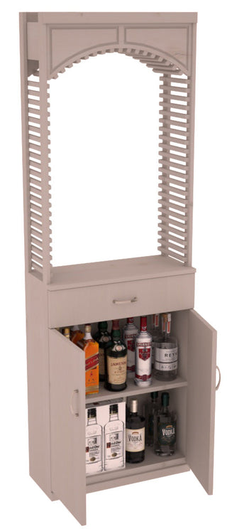 Elementcollection 26Ft Liquor Cellar Arch Base Cabinet Solid Top Combo Greywash Stained