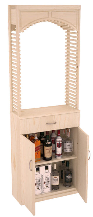 Elementcollection 26Ft Liquor Cellar Arch Base Cabinet Solid Top Combo Unstained