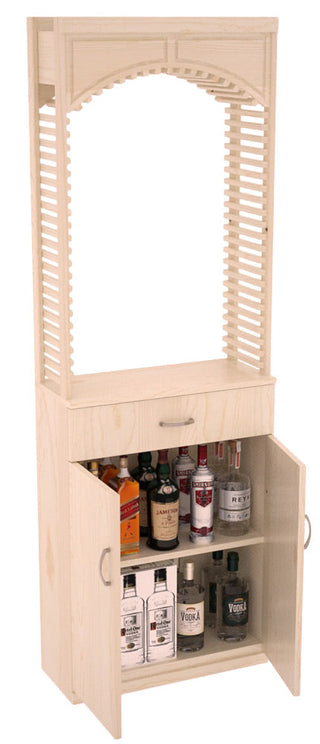Elementcollection 26Ft Liquor Cellar Arch Base Cabinet Solid Top Combo Unstained