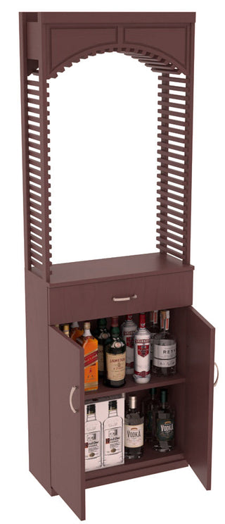 Elementcollection 26Ft Liquor Cellar Arch Base Cabinet Solid Top Combo Walnut Stained