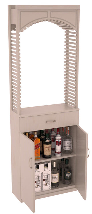 Elementcollection 26Ft Liquor Cellar Arch Base Cabinet Solid Top Combo Greywash Stained