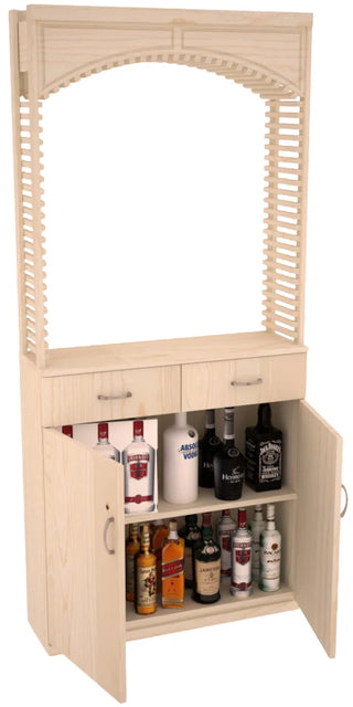 Element Collection - Liquor 35" Cellar Arch / Base Cabinet / Solid Top Combo