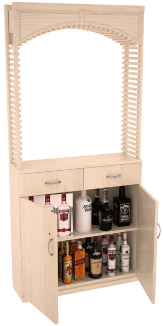 Element Collection - Liquor 35" Cellar Arch / Base Cabinet / Solid Top Combo