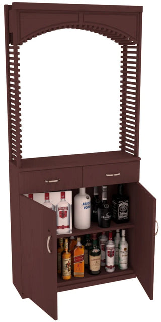 Element Collection - Liquor 35" Cellar Arch / Base Cabinet / Solid Top Combo